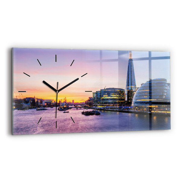 Horizontal wall clock View of London