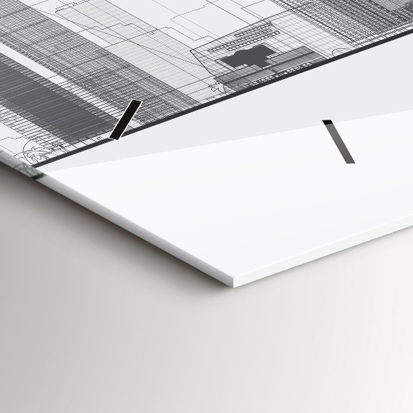 Horizontal wall clock San Francisco Skyline