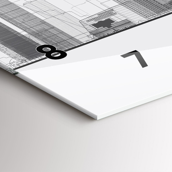 Horizontal wall clock San Francisco Skyline