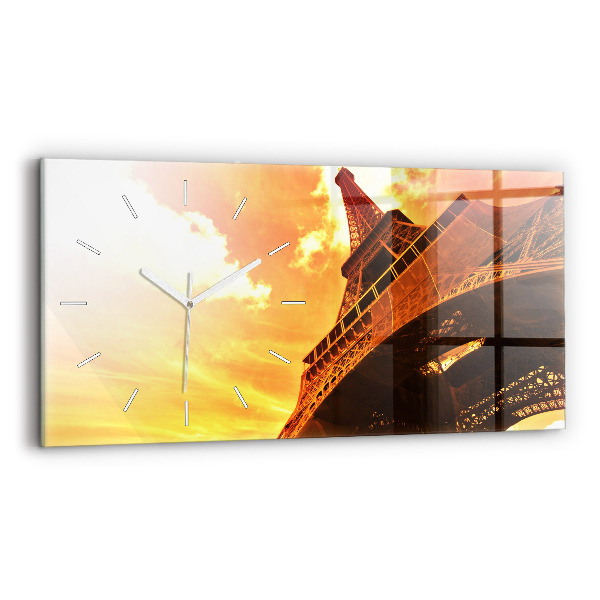 Horizontal wall clock The Eiffel Tower in Paris