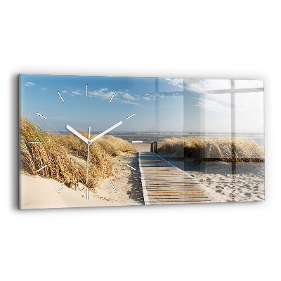 Horizontal wall clock View of the beach