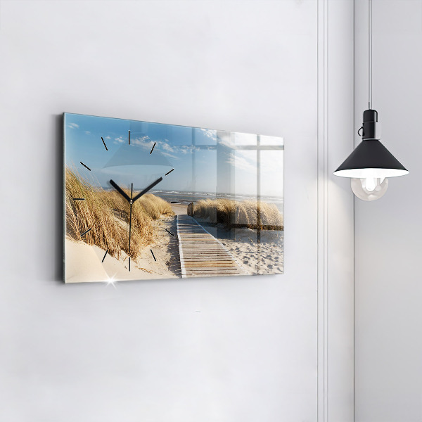 Horizontal wall clock View of the beach