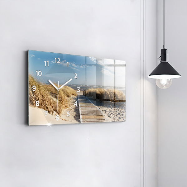 Horizontal wall clock View of the beach