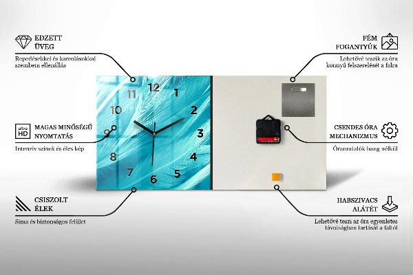 Horizontal wall clock Abstraction of the human eye