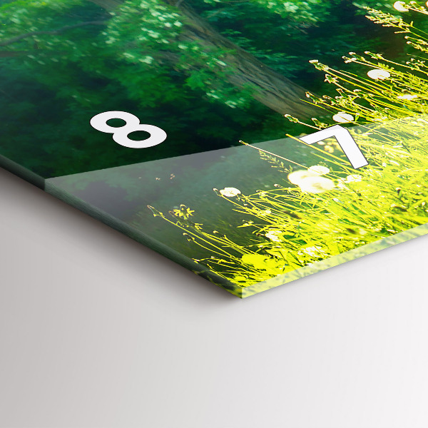 Horizontal wall clock Spring nature