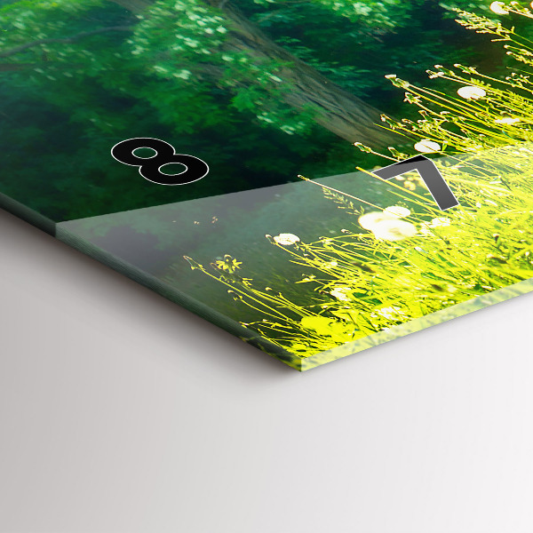 Horizontal wall clock Spring nature