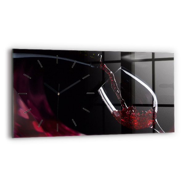Horizontal wall clock Wine