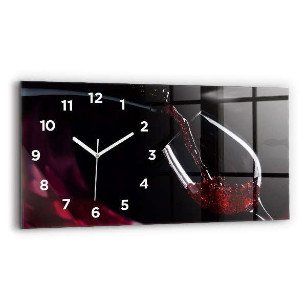 Horizontal wall clock Wine