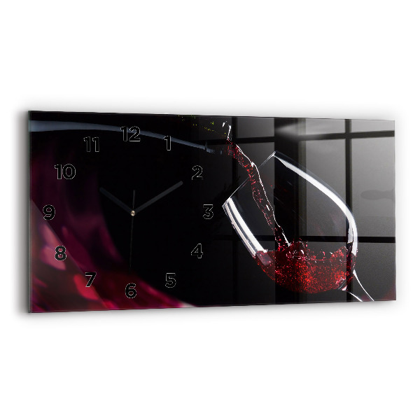 Horizontal wall clock Wine