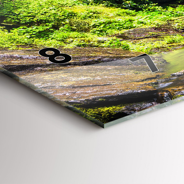 Horizontal wall clock Waterfall forest