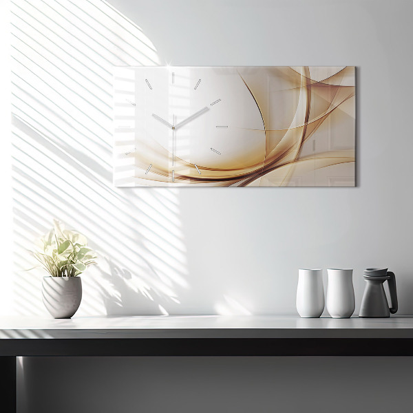 Horizontal wall clock Golden abstraction