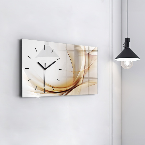 Horizontal wall clock Golden abstraction