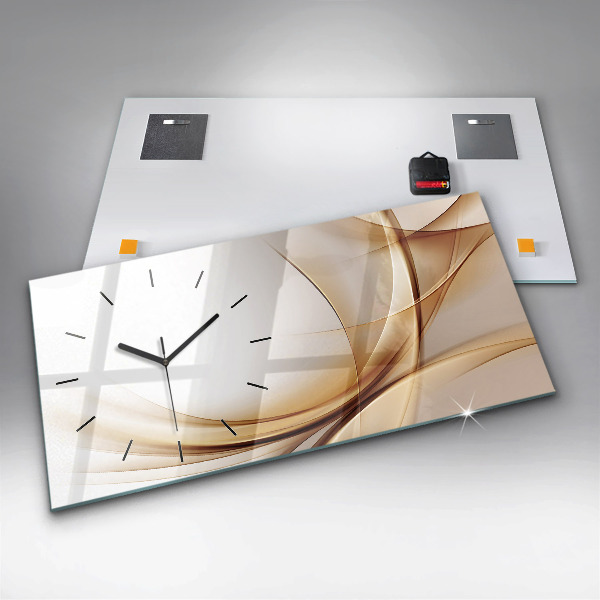 Horizontal wall clock Golden abstraction