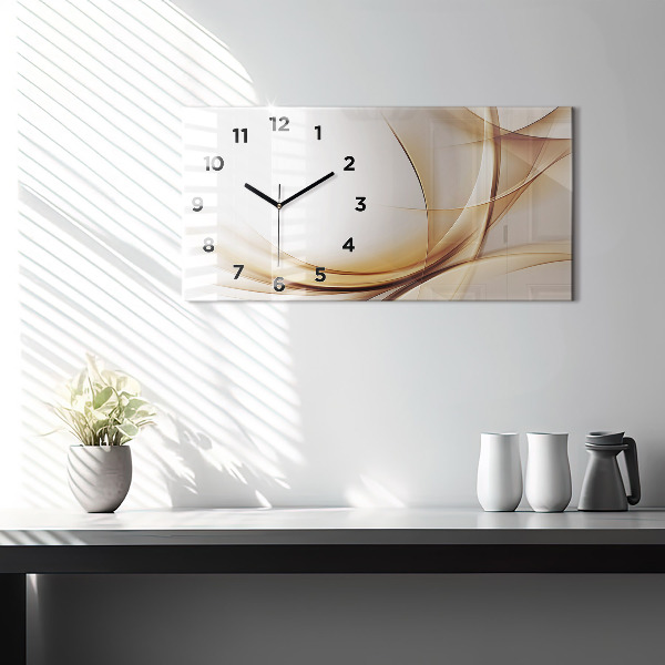 Horizontal wall clock Golden abstraction