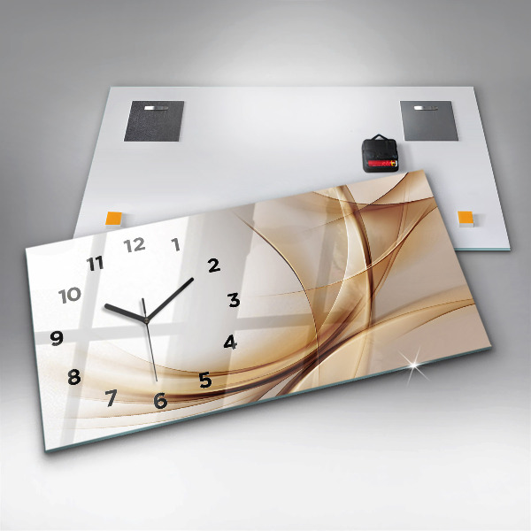 Horizontal wall clock Golden abstraction