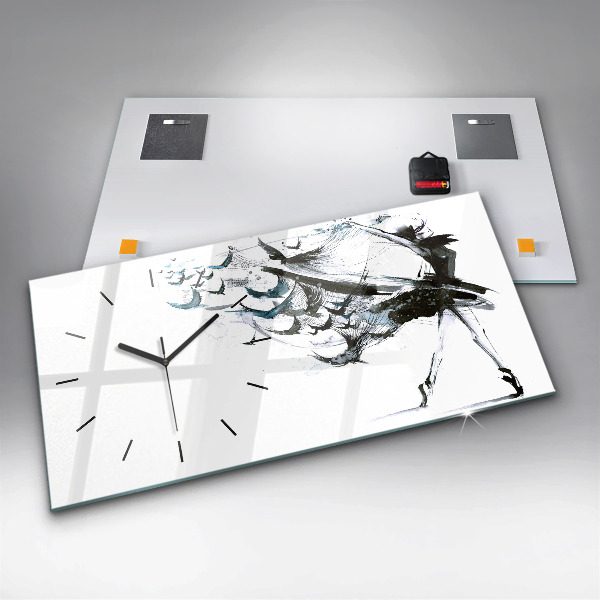 Horizontal wall clock Woman dancing ballet