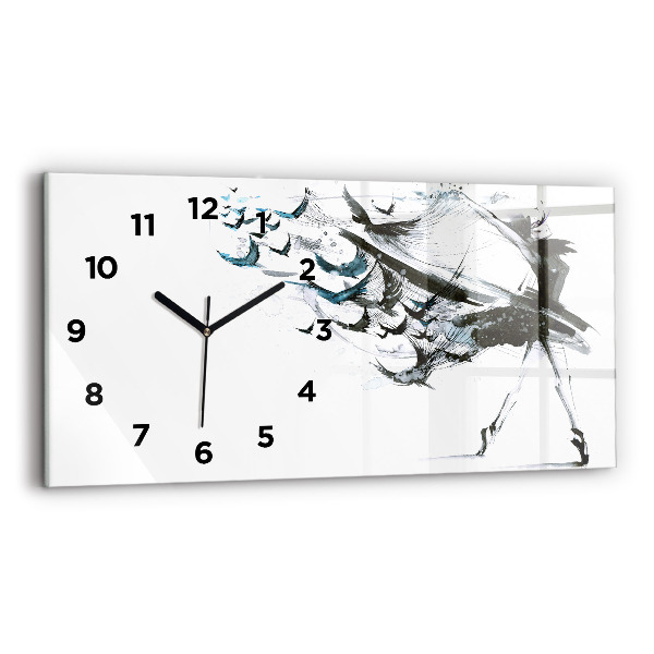 Horizontal wall clock Woman dancing ballet