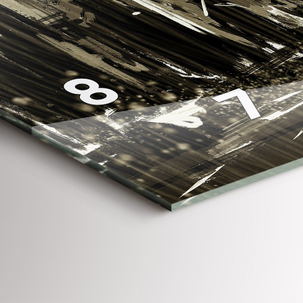 Horizontal wall clock Woman on a rainy night