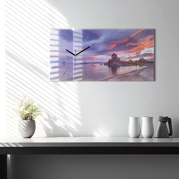 Horizontal wall clock California Sunrise