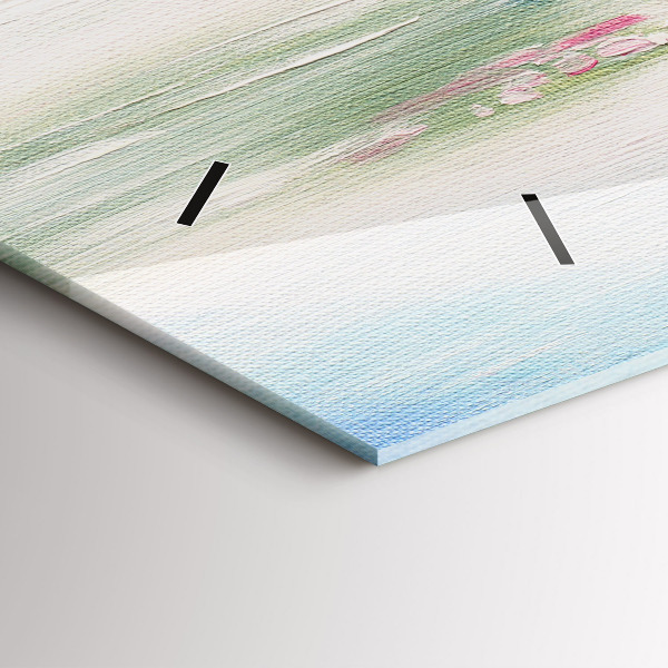 Horizontal wall clock Tree Mosaic