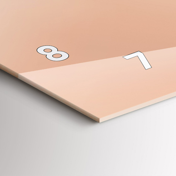 Horizontal wall clock Flamingo illustration