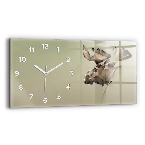 Horizontal wall clock Graphic moose