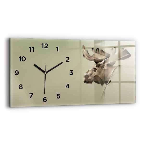 Horizontal wall clock Graphic moose