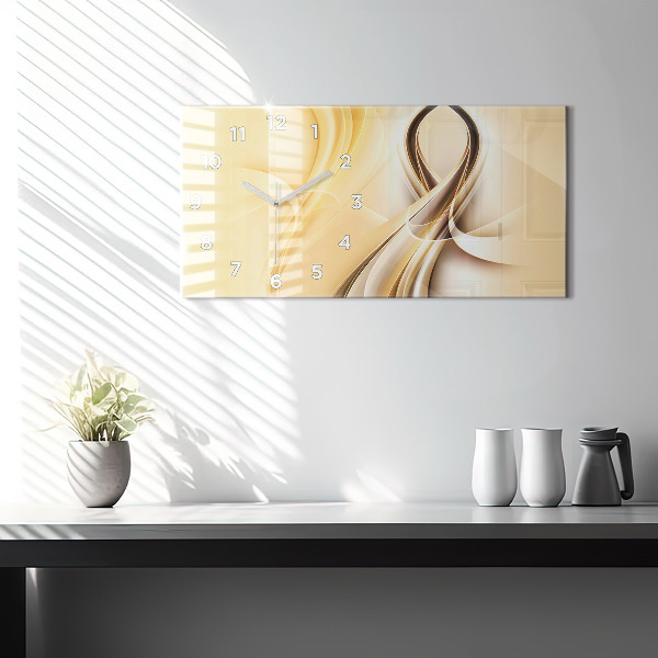Horizontal wall clock Abstraction waves