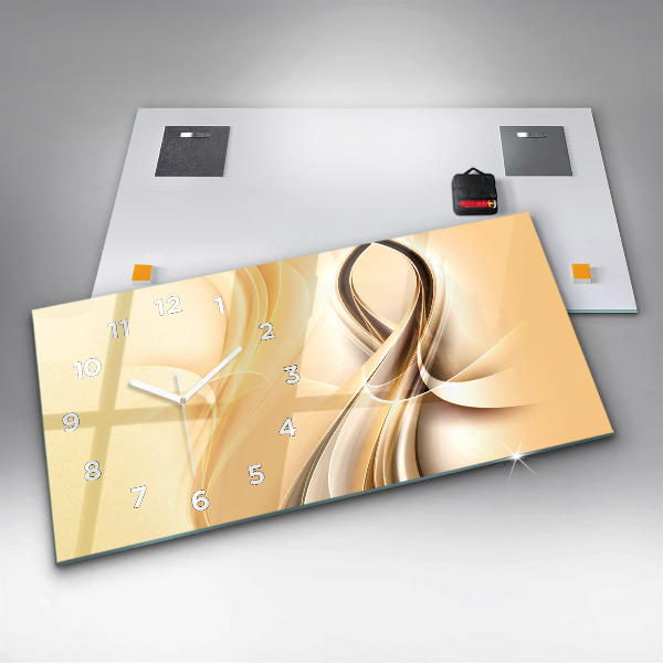 Horizontal wall clock Abstraction waves