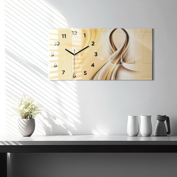 Horizontal wall clock Abstraction waves