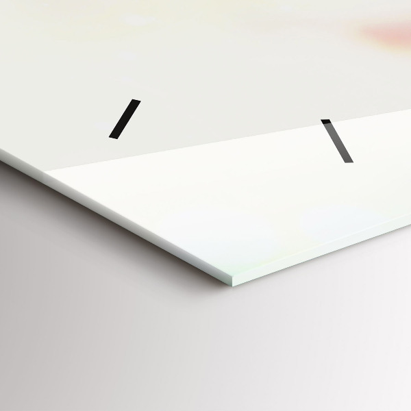 Horizontal wall clock Spring flowers