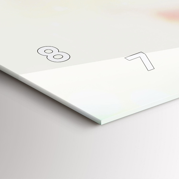 Horizontal wall clock Spring flowers