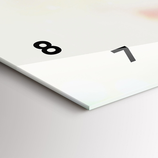 Horizontal wall clock Spring flowers