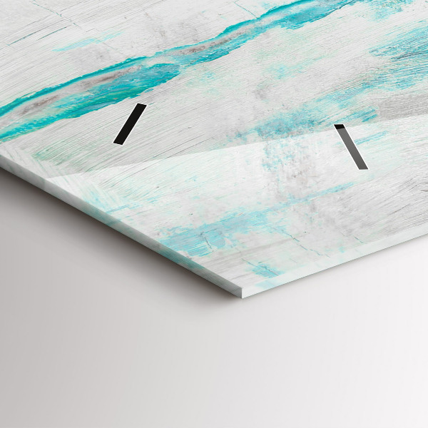 Horizontal wall clock Oil texture abstract