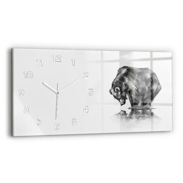 Horizontal wall clock Cartoon bear