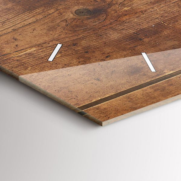 Horizontal wall clock Rustic Wood