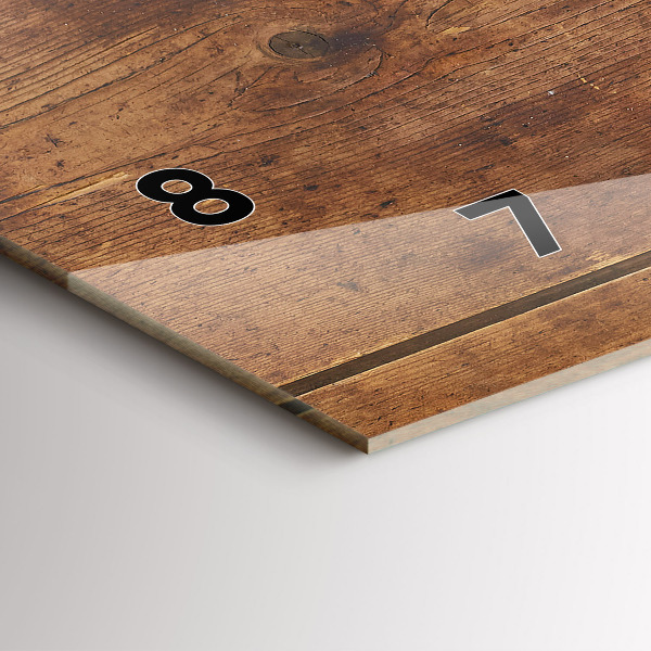 Horizontal wall clock Rustic Wood