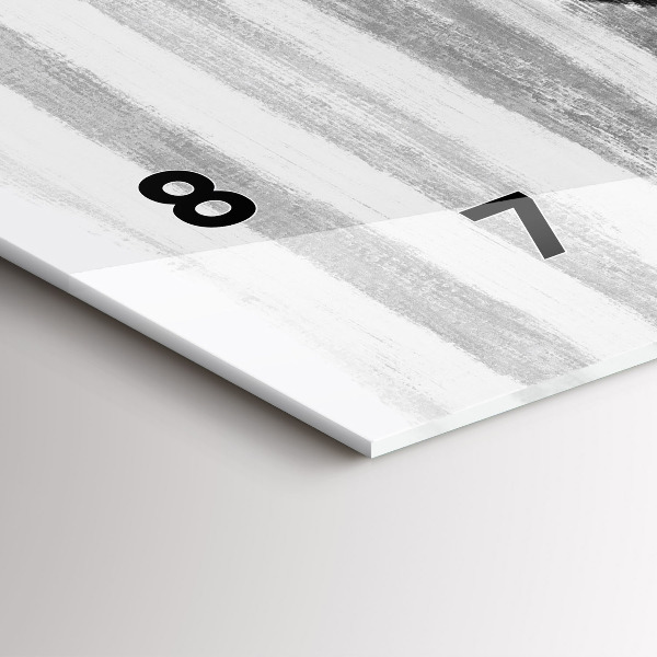 Horizontal wall clock Woman in Black and White