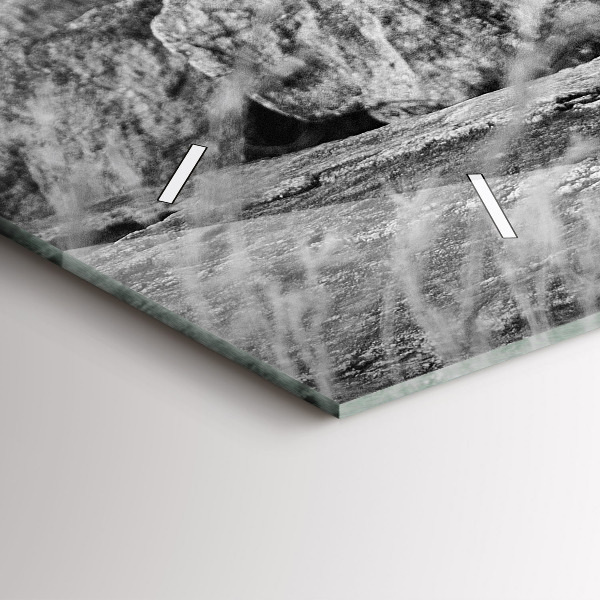 Horizontal wall clock Abstraction - Lion