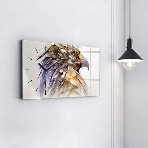 Horizontal wall clock Bird of Predation
