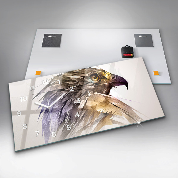 Horizontal wall clock Bird of Predation