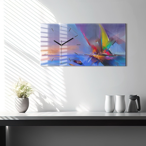 Horizontal wall clock Seascape