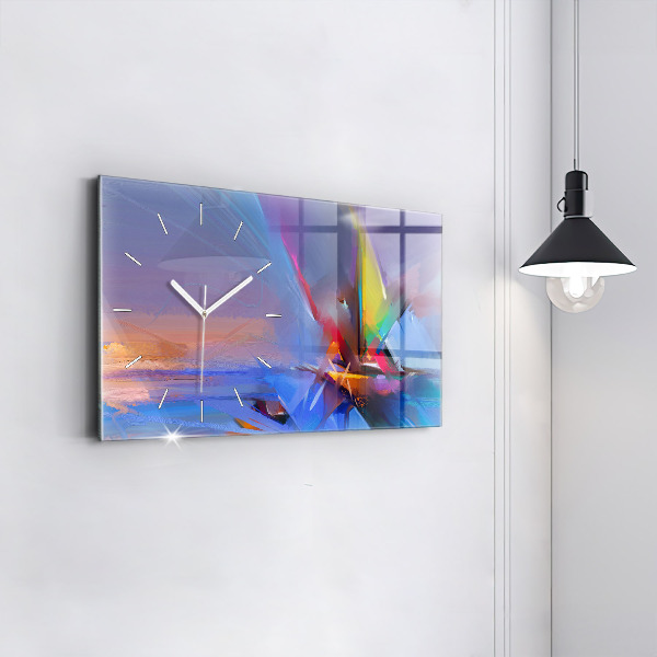 Horizontal wall clock Seascape