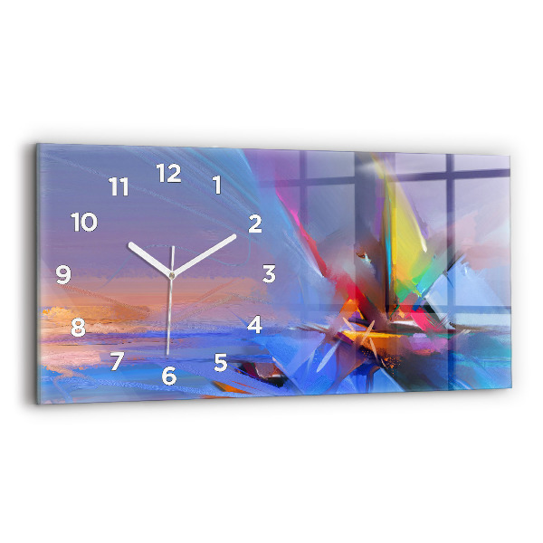 Horizontal wall clock Seascape