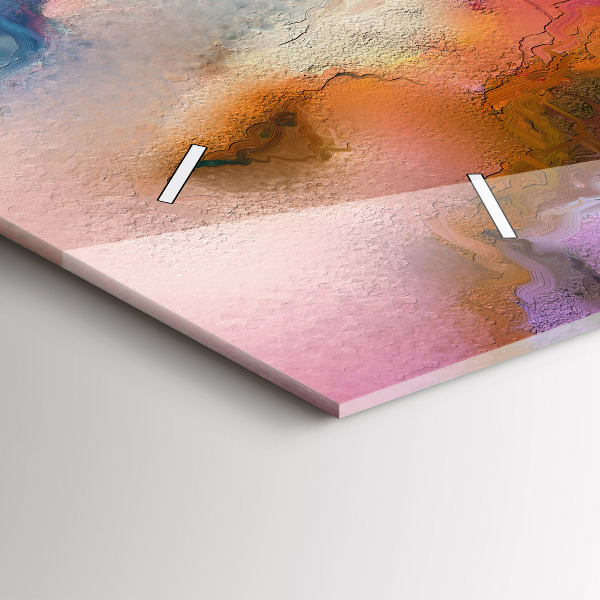 Horizontal wall clock Spilled paint