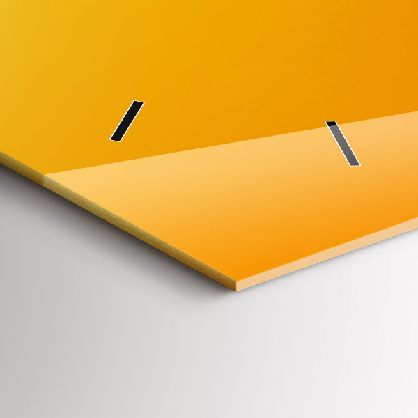 Horizontal wall clock Orange