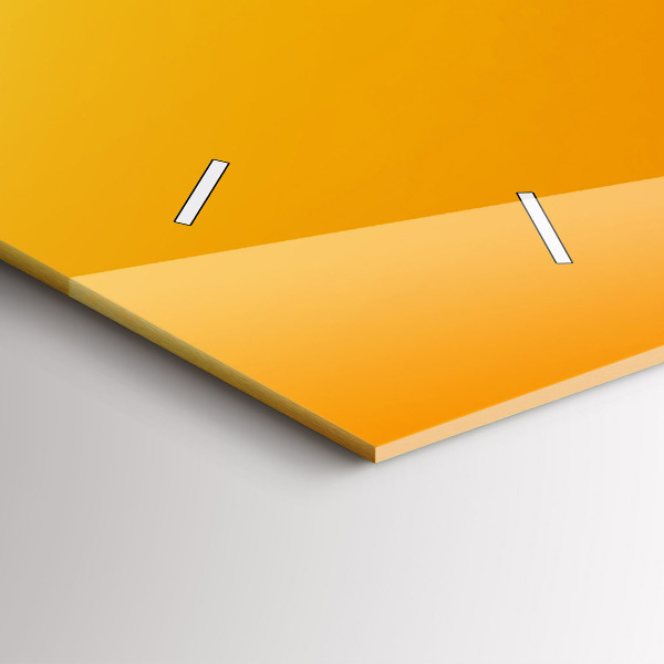 Horizontal wall clock Orange