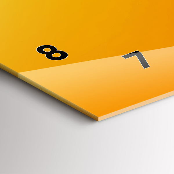 Horizontal wall clock Orange