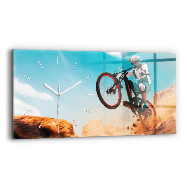 Horizontal wall clock Stuntman and adrenaline