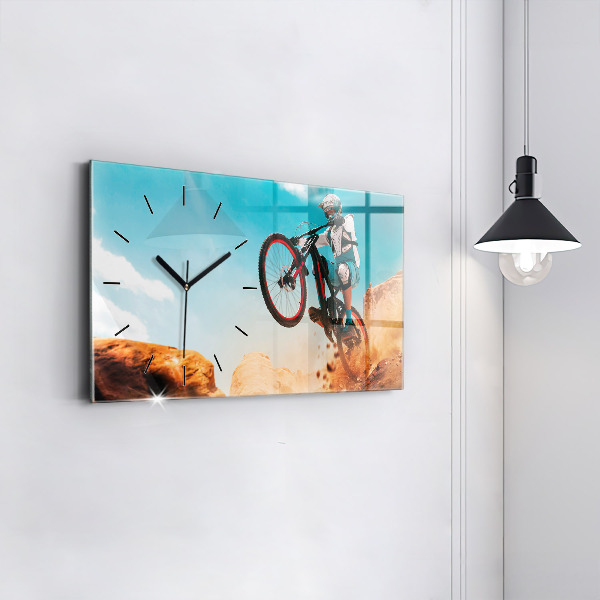 Horizontal wall clock Stuntman and adrenaline